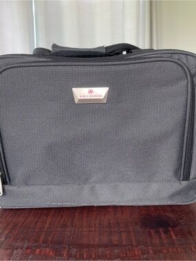 ✈️ Air Canada Travel Bag Black Gray Carry-On Shoulder Bag Multi-Pocket